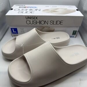 32 Degree Cool Unisex Women's (L) 9/10 Men's 7/8 White Slides Slip On Shoes NWT